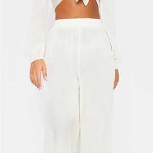 Beach cover up, wide leg trouser